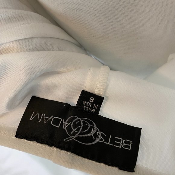 Betsy & Adam Silver Lace Waist Tie Dress - Picture 8 of 9